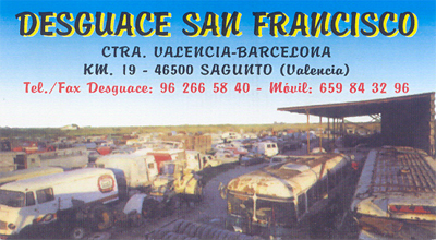 Desguace San Francisco – Sagunto